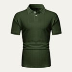 The Willowstone Ridge Men’s Textured Button-Up Trendy Polo Shirt