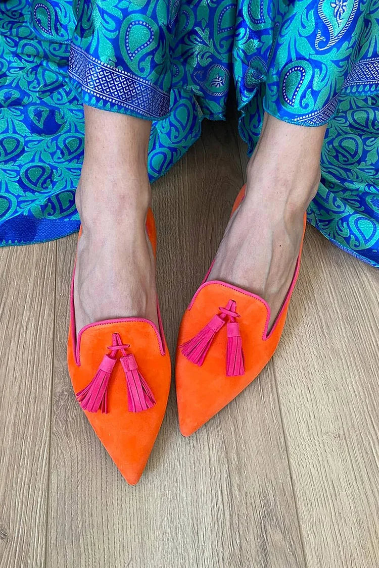 Portia - Bohemian Fringe Loafers – view 4