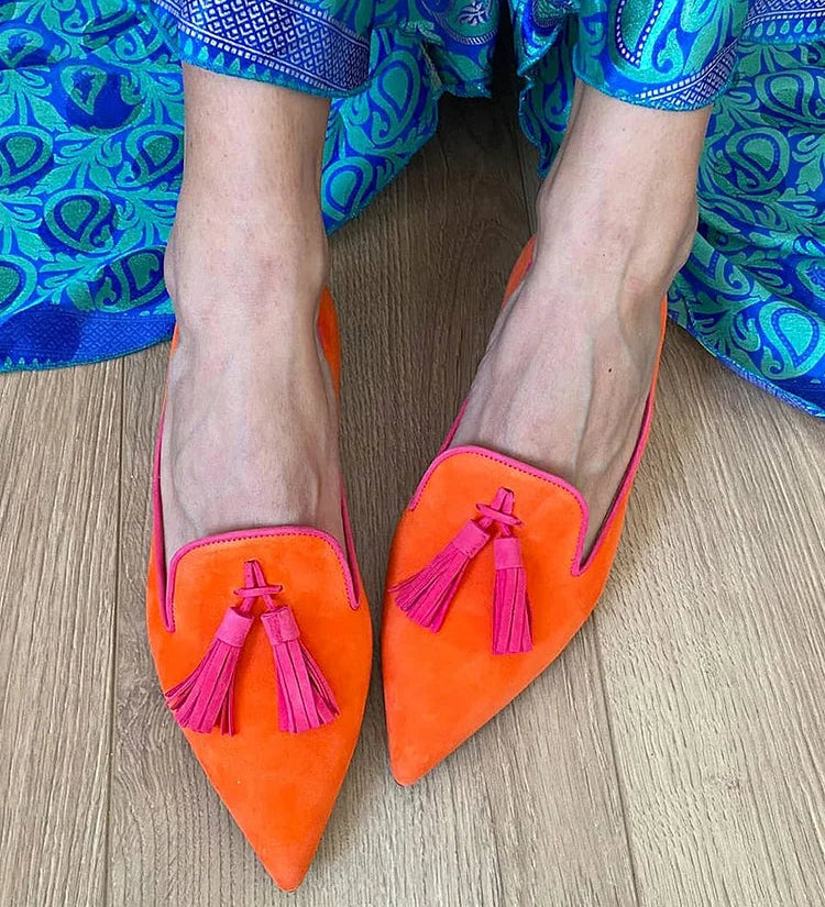 Portia - Bohemian Fringe Loafers – view 4