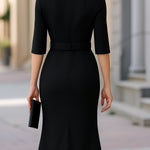 Julie | Black Midi Dress – view 5