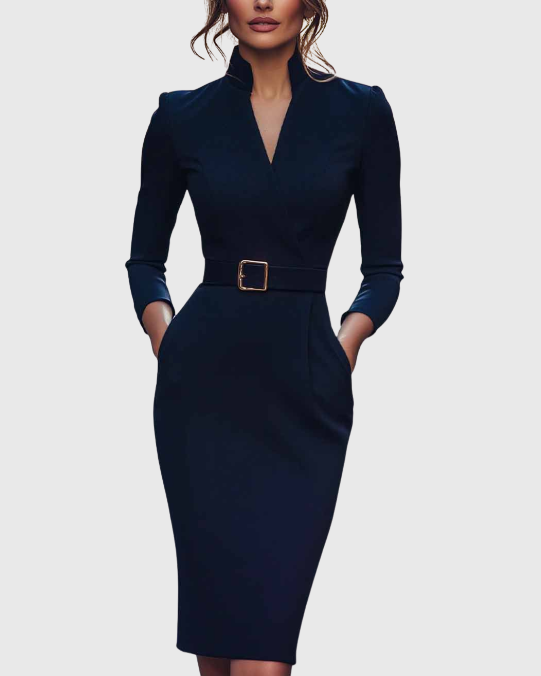 Camille | The Belted Power Maxi Dress – view 4