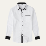 The Vercelli Men’s Casual Contrast Trim Button Up Shirt