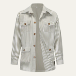 The Bramblewood Men’s Streetwear Striped Button-Down Shirt with Pockets