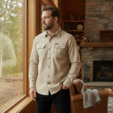 The Cedarfield Men’s Solid Colour Multi Pocket Soft Cargo Shirt – view 9