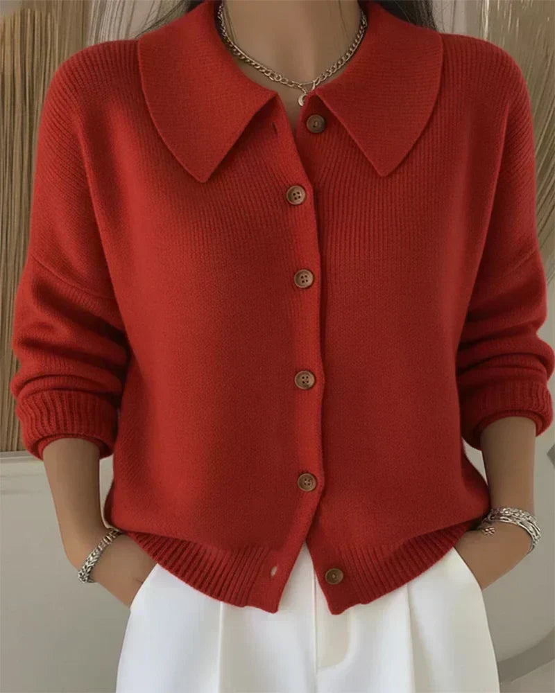 Vespera button collar cardigan, third colourway | Ellie Dublin