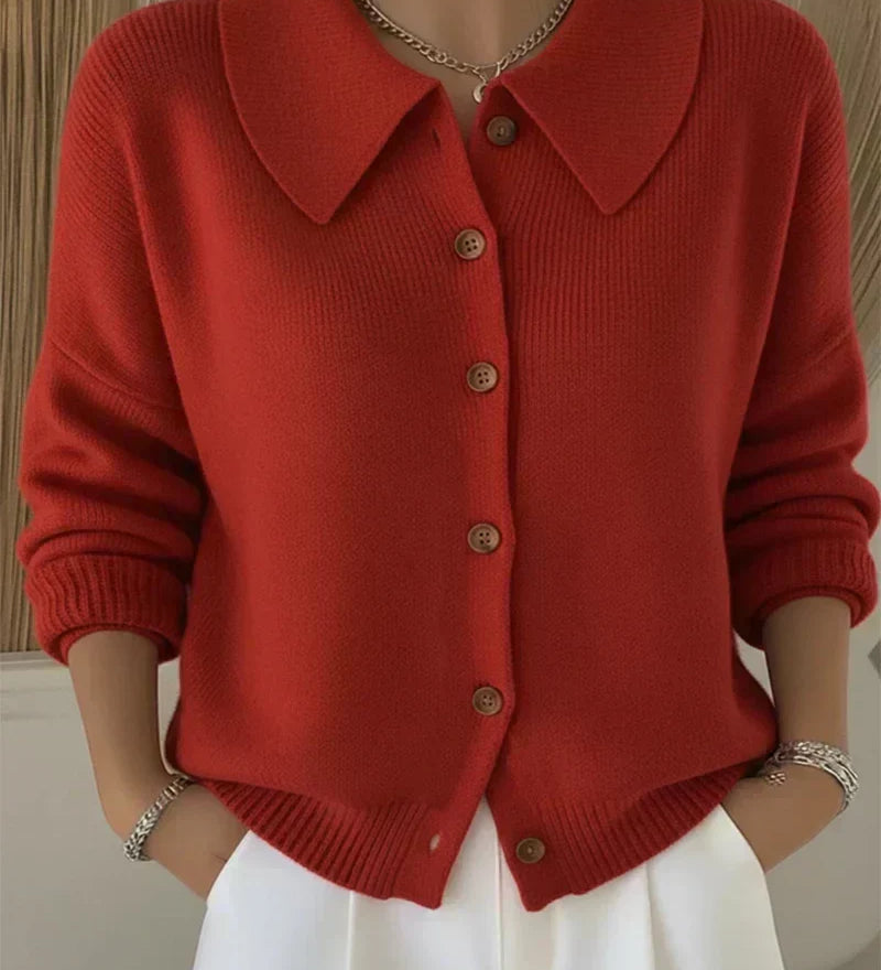 Vespera button collar cardigan, third colourway | Ellie Dublin