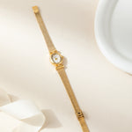 Iva® - Elegant Gold Watch with Woven Bracelet – view 4
