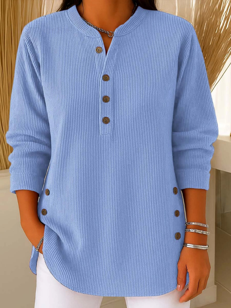 Neva button henley tunic for women | Ellie Dublin
