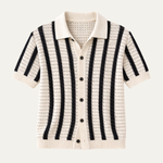 The Bristol Men’s Breathable Striped Knitted Polo Shirt