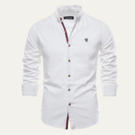 The Pineview Ridge Men’s Slim Fit Stand Collar Casual Shirt