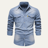 The Roseland Men’s Trendy Slim Fit Stand Collar Shirt – view 7
