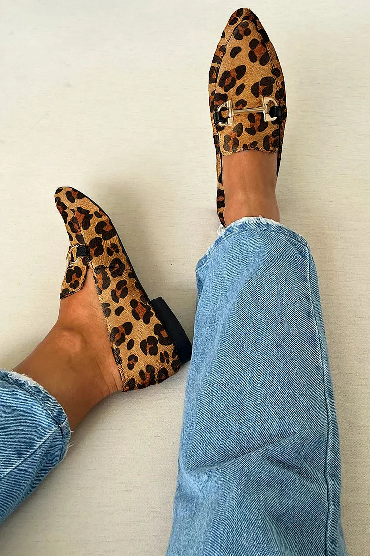 Gia - Chic Leopard Print Loafers – view 3