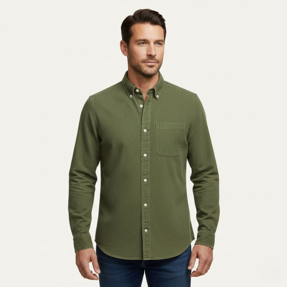 The Boston Casual Denim Shirt for Men – view 12