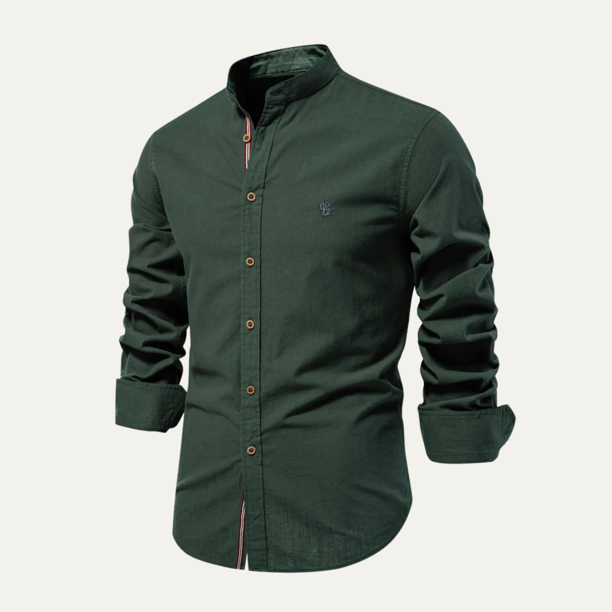 The Brookline Men’s Casual Slim Fit Stand Collar Shirt – view 2