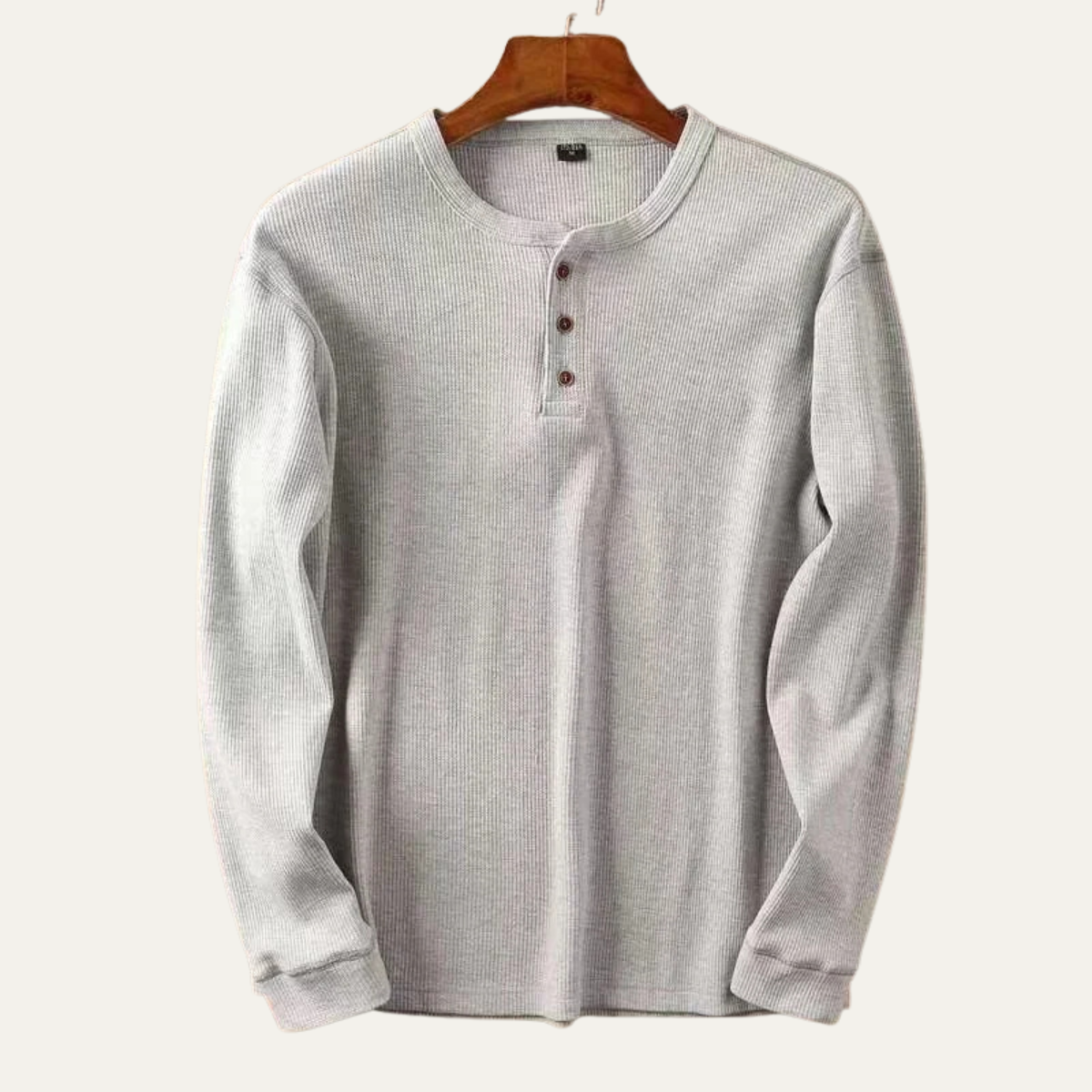 The Glenhurst Park Men’s Slim Fit Thermal Waffle Knit Henley Shirt