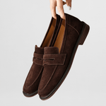 Rionach retro suede-effect loafers for women | Ellie Dublin