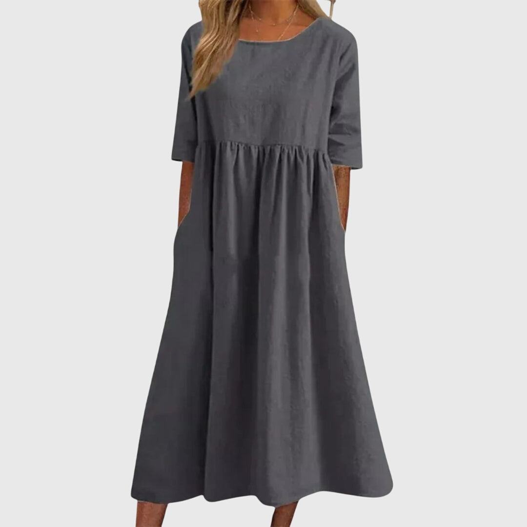 Haisley | Elegant Short Sleeve Dress – view 7