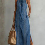 Soline | Retro Lace Denim Dress – view 2