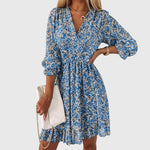 Christine | Floral Puff Sleeve Dress – view 2