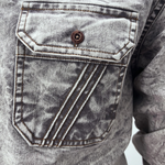 The Fairbrook Men’s Light Grey Vintage Tie Dye Denim Shirt – view 4