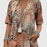 Yvonna | Elegant Floral Midi Dress – view 6