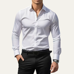 The Pordenone Men’s Slim Fit Stretch Button Down Dress Shirt – view 3