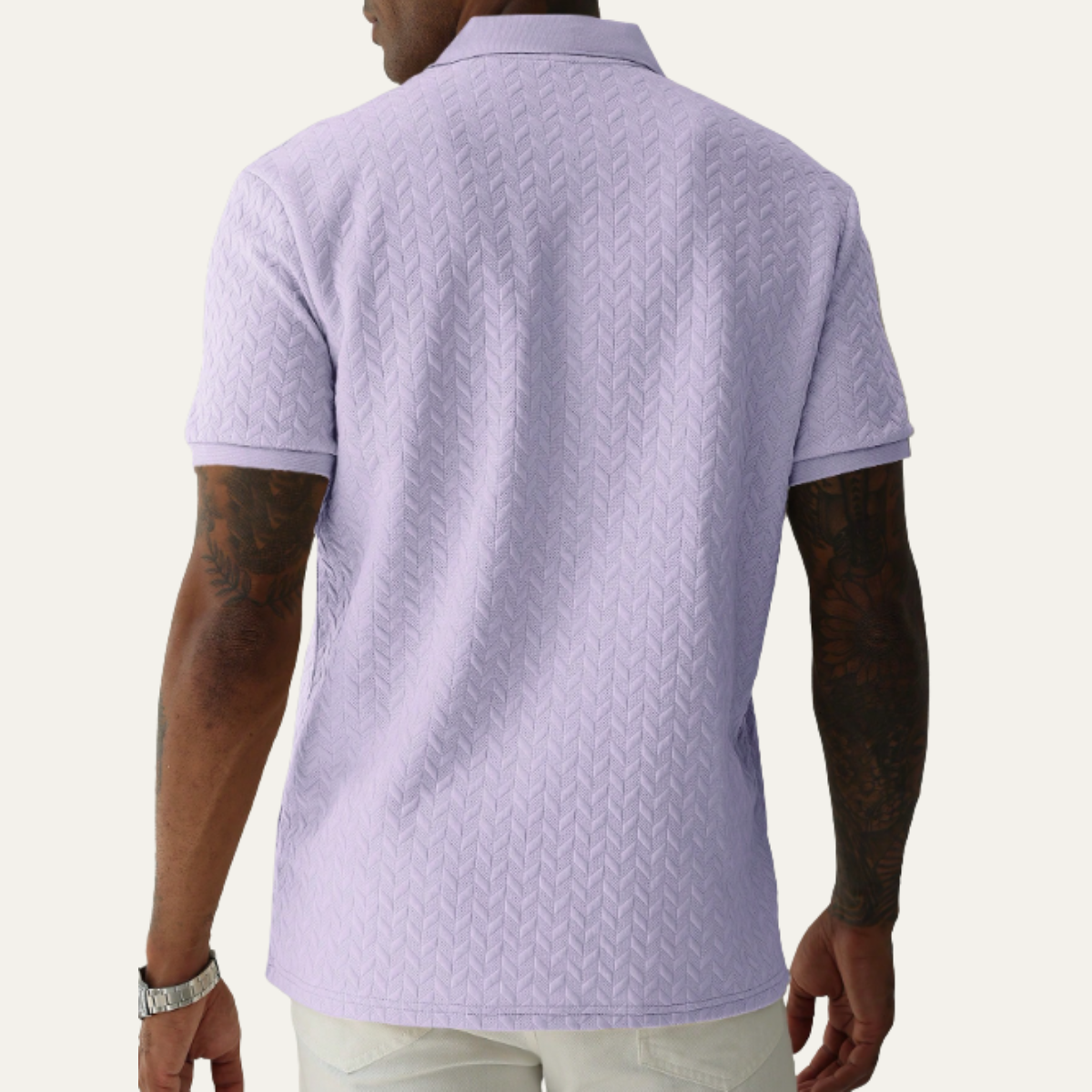 The Windlawn Men’s Casual Textured Summer Polo Shirt – view 9