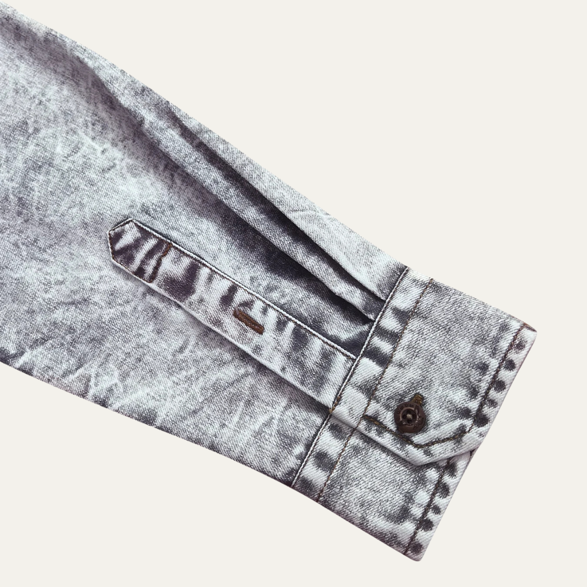 The Fairbrook Men’s Light Grey Vintage Tie Dye Denim Shirt – view 5