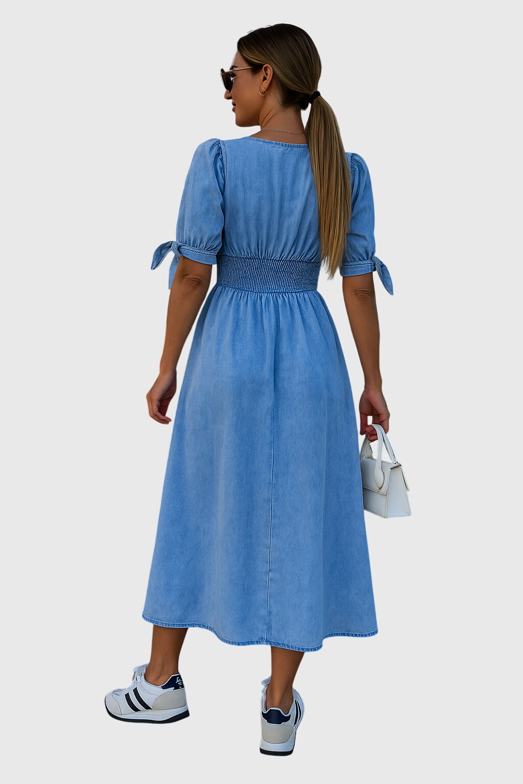 Jacqueline | Elegant Denim Dress – view 2