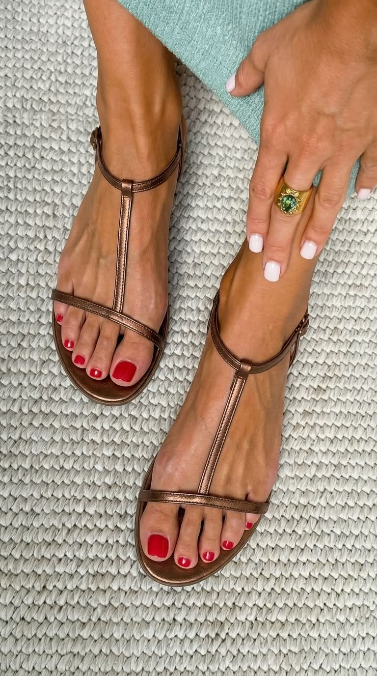 Rosalba | Golden Sandals for Spring – view 3
