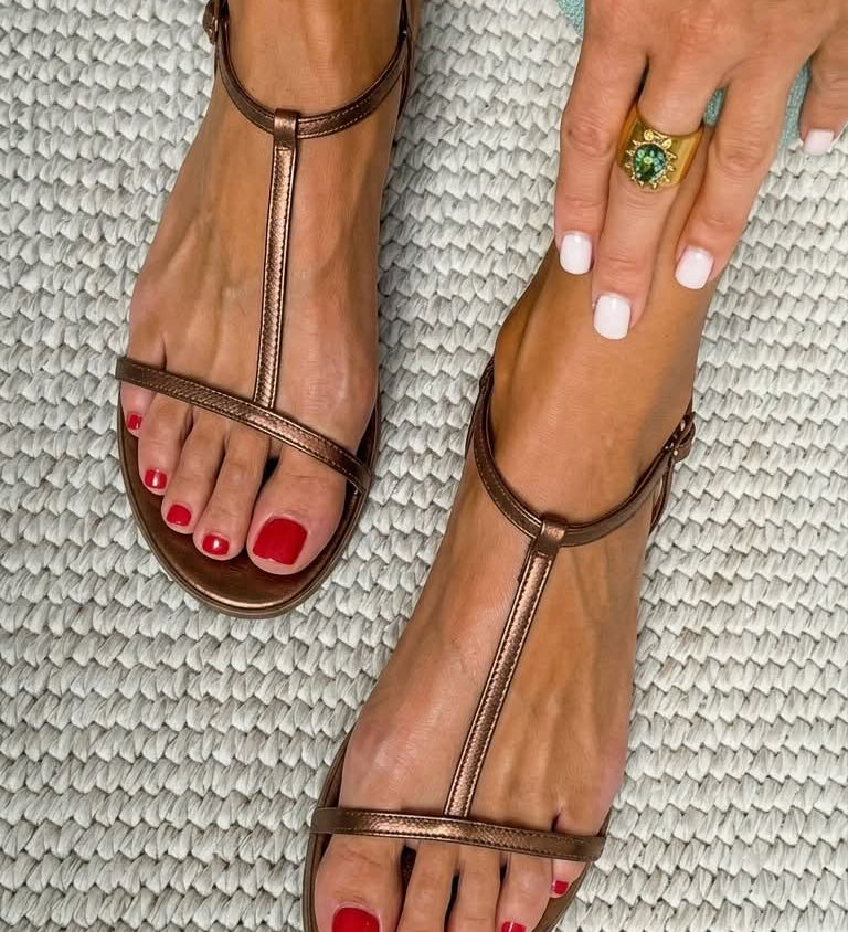 Rosalba | Golden Sandals for Spring – view 3