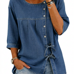 Colette | Vintage Loose Denim Blouse