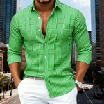 The Dunhill Men’s Lightweight Striped Wrinkle Resistant Shirt – view 4
