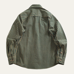 The Willowfall Men’s Nostalgic Casual Vertical Stripe Denim Shirt – view 3