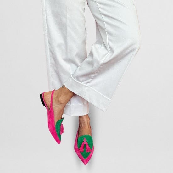 Liadan fringed colour ballet flats for women | Ellie Dublin