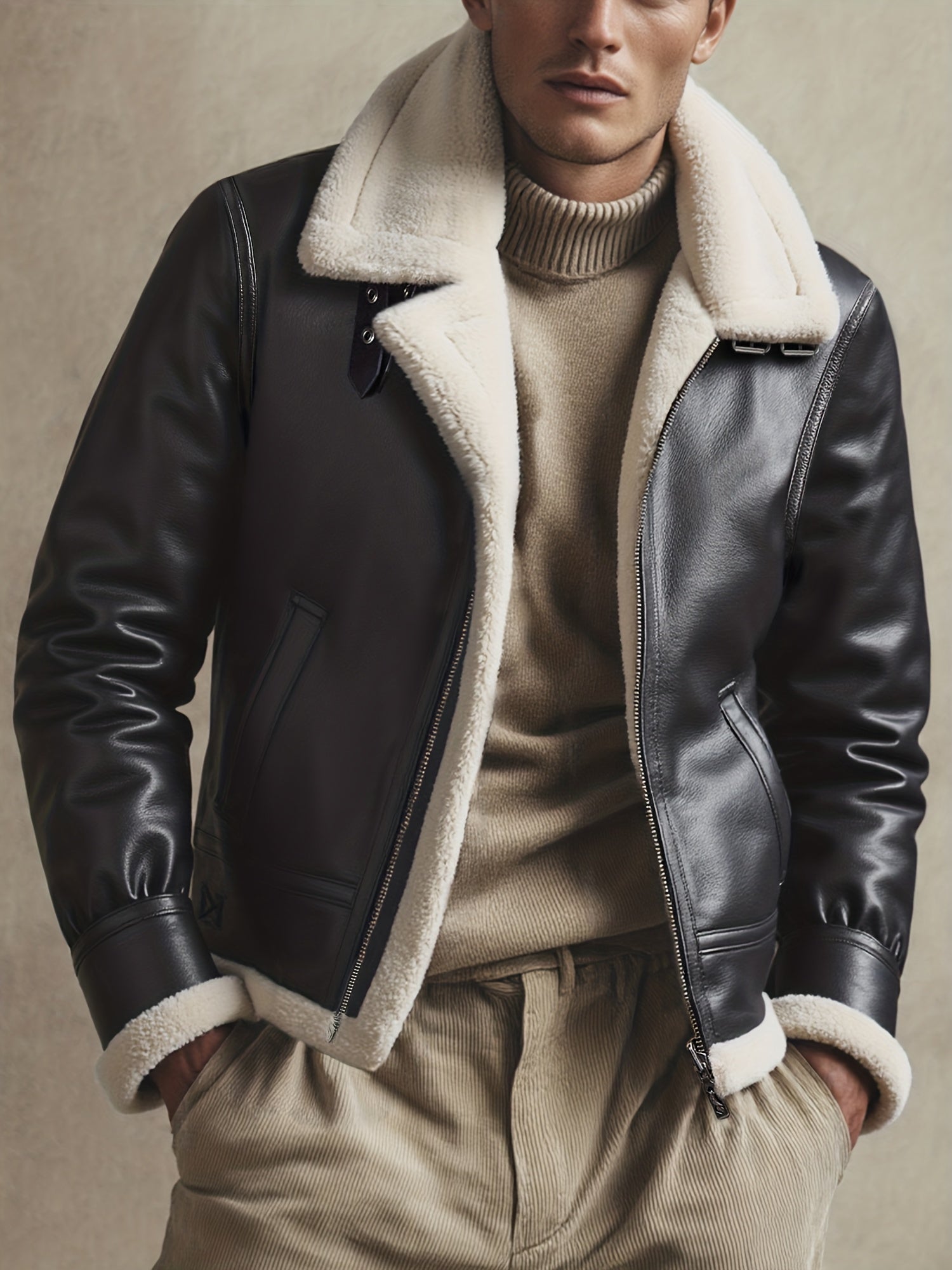Joe | Cozy Biker Jacket for Chilly Autumn and Winter Days – view 7