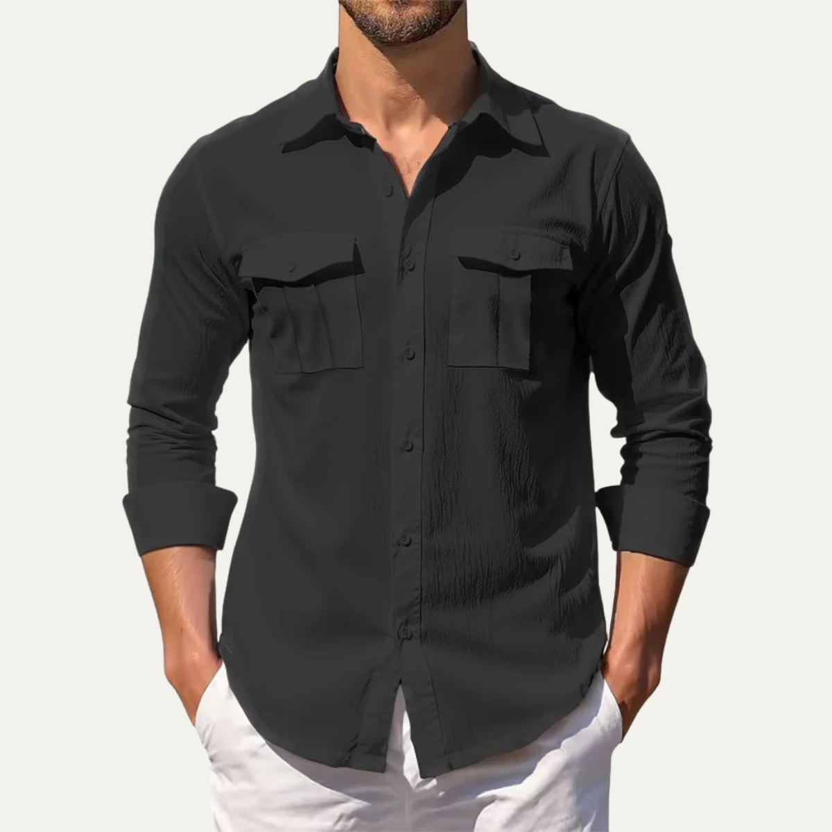 The Hillcrest Ridge Men’s Double Pocket Casual Shirt – view 2