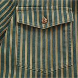 The Willowfall Men’s Nostalgic Casual Vertical Stripe Denim Shirt – view 6