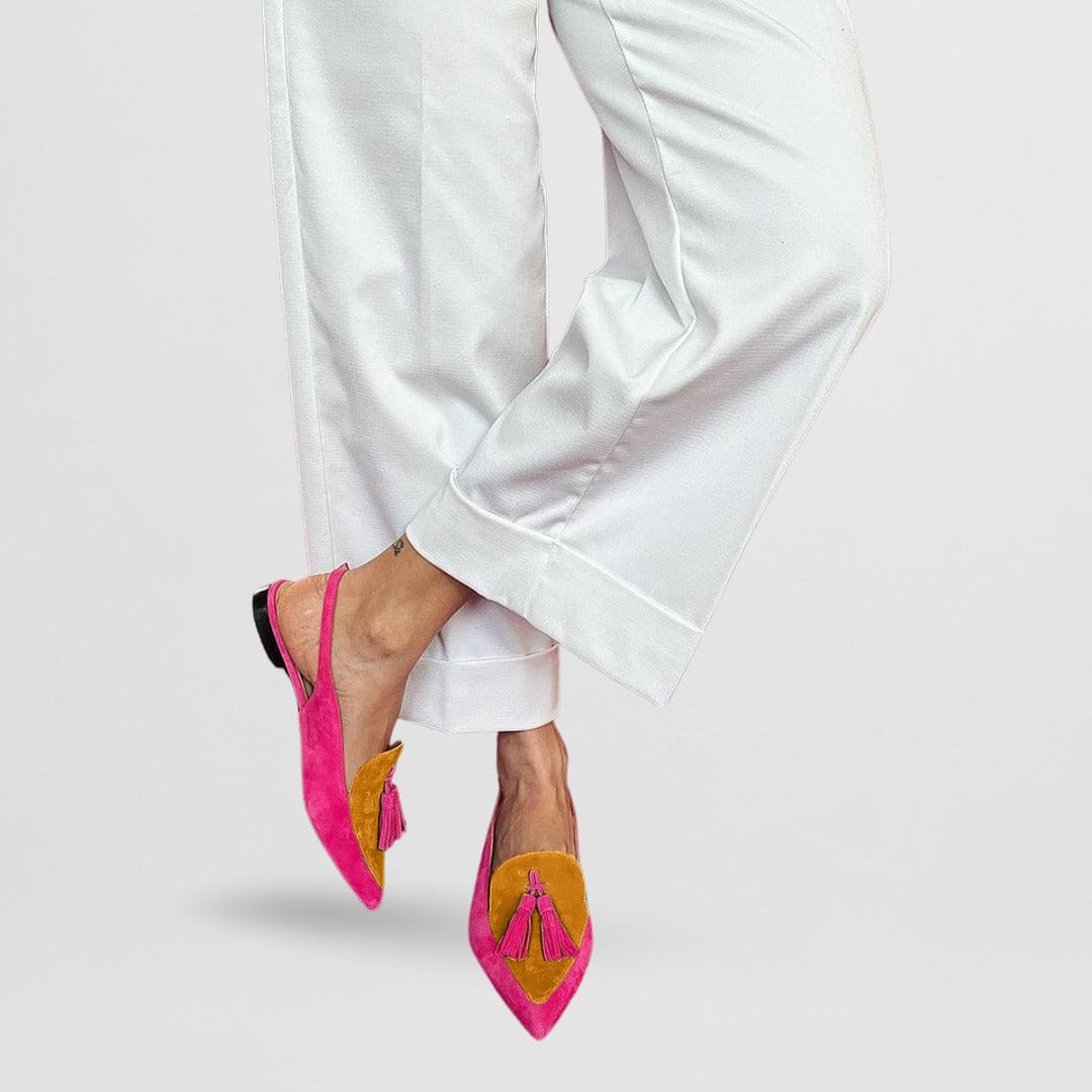 Liadan fringed colour ballet flats for women | Ellie Dublin
