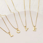 Initials Necklace with Love Letter Design – view 4