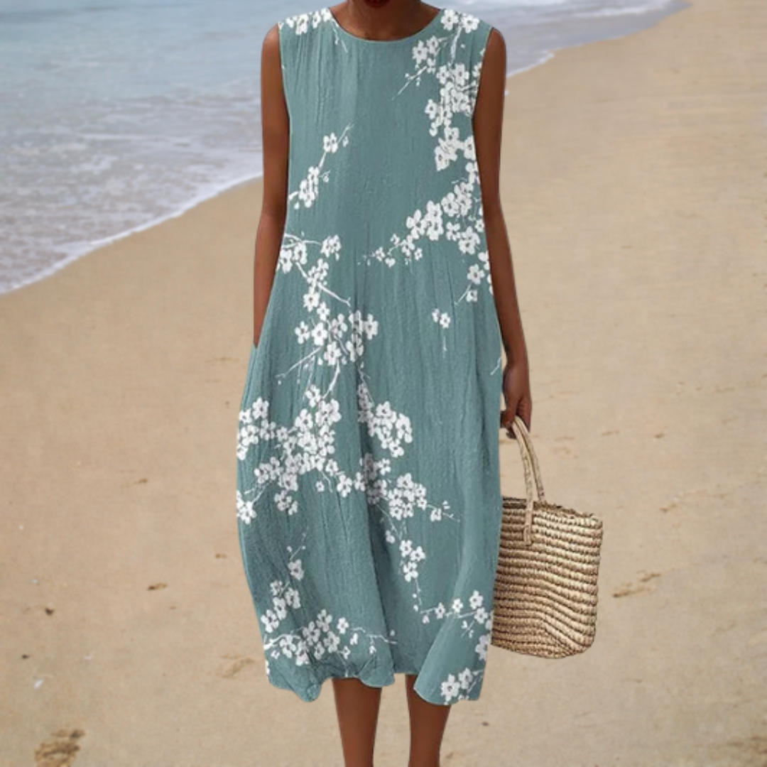Ursule - Comfortable Sleeveless Summer Dress – view 2