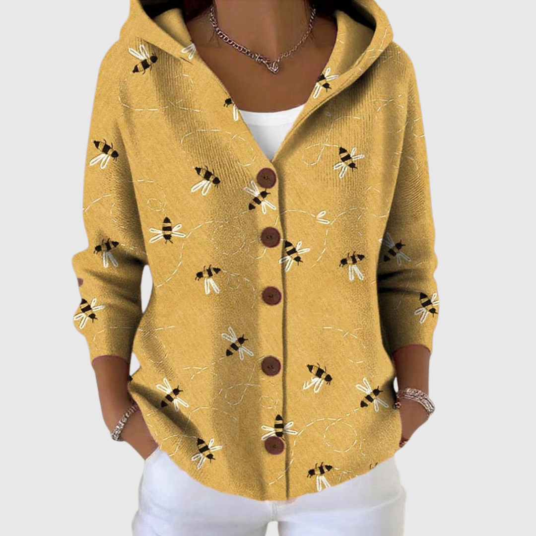 Sheelagh hooded knit cardigan for women | Ellie Dublin