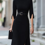 Julie | Black Midi Dress – view 2