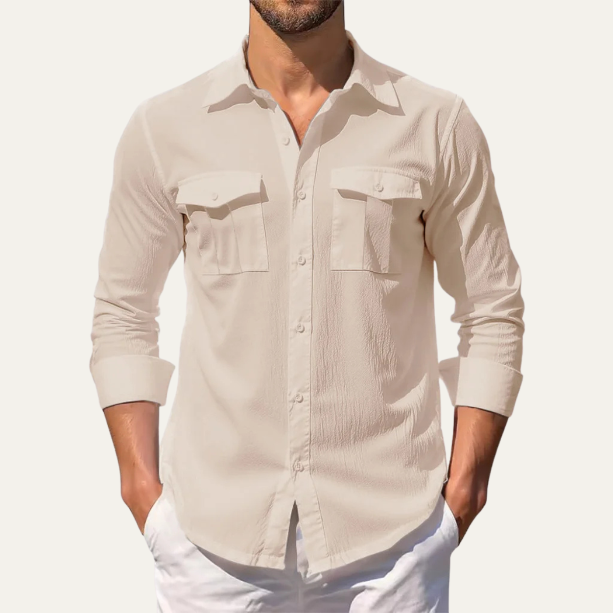The Hillcrest Ridge Men’s Double Pocket Casual Shirt – view 4
