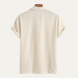 The Havencrest Men’s Jacquard Textured Casual Knitted Polo Shirt – view 2