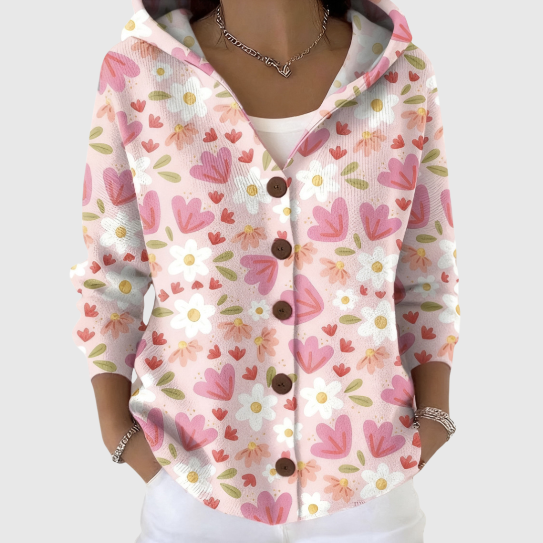 Alannah hooded knit cardigan for women | Ellie Dublin
