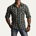 The Hawthorne Creek Men’s Vintage Plaid Denim Shirt Jacket – view 3