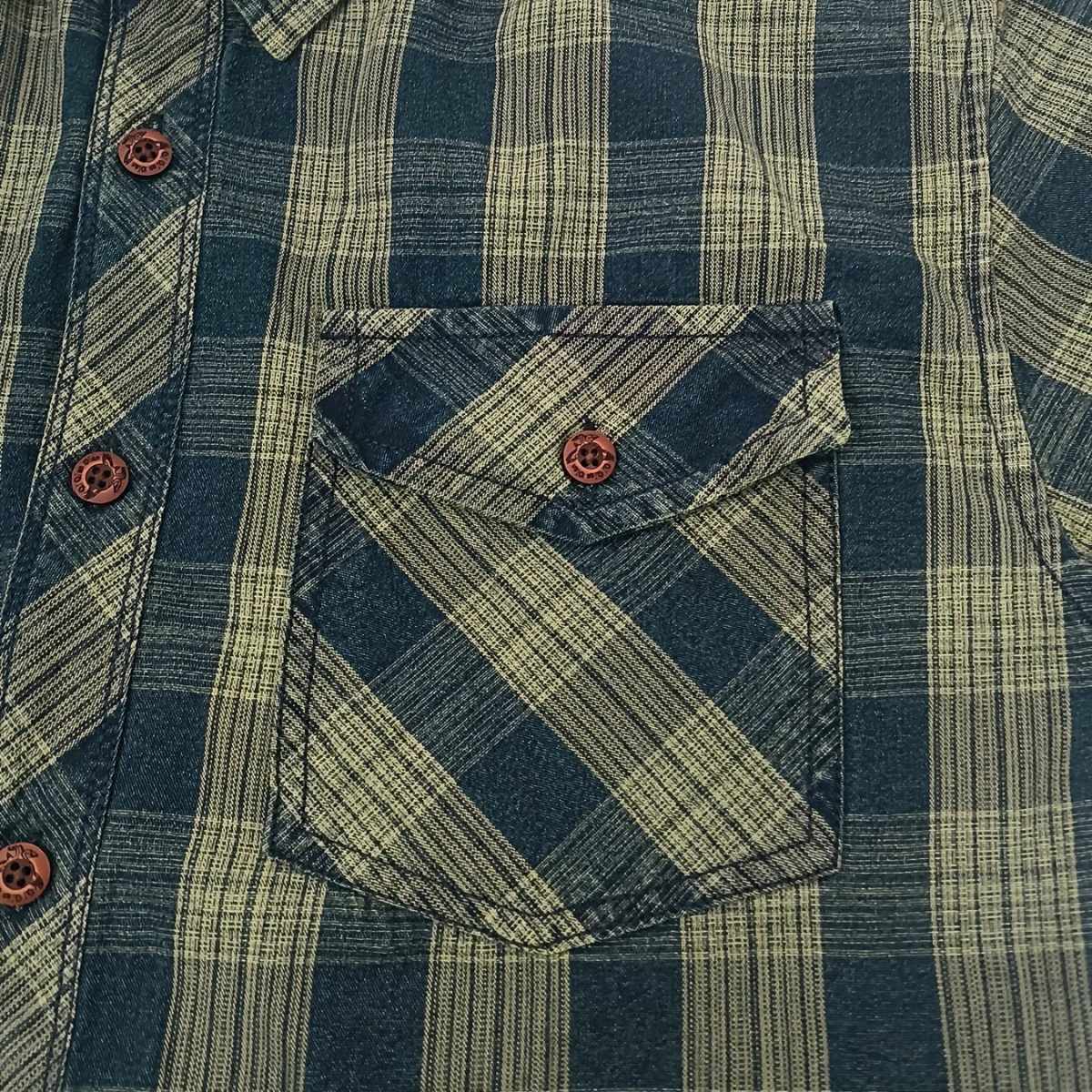 The Hawthorne Creek Men’s Vintage Plaid Denim Shirt Jacket – view 8