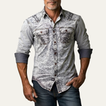 The Windcrest Men’s Casual Button-Up Vintage Denim Shirt – view 4