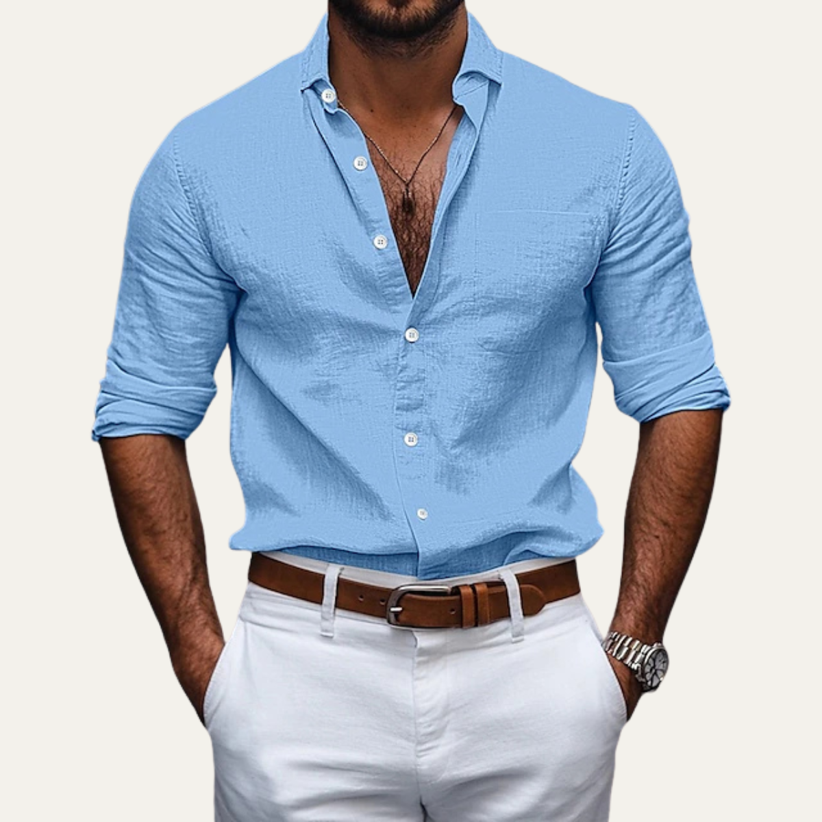 The Silverfield Ridge Men’s Casual Summer Street Style Shirt – view 2